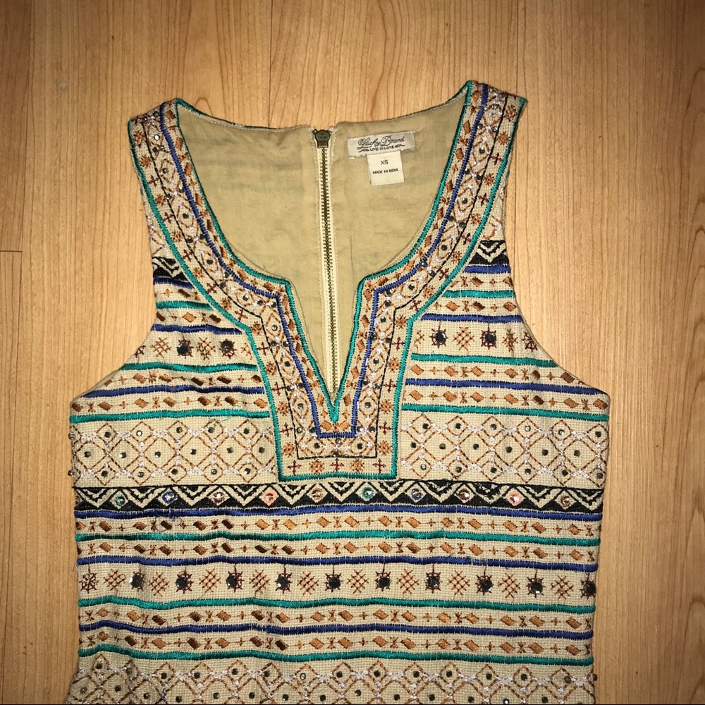 Lucky Brand patterned sweater dress